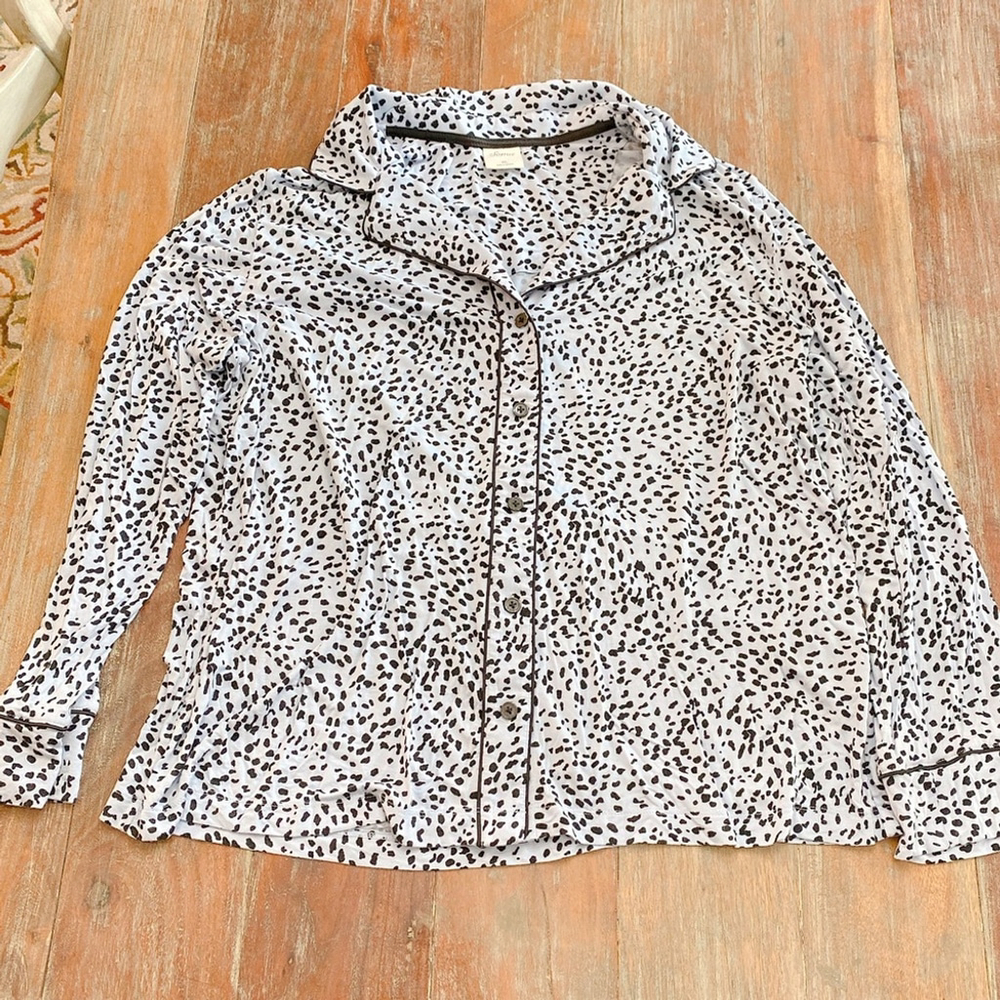 Soma Periwinkle Blue Spotted Pajama Top XL